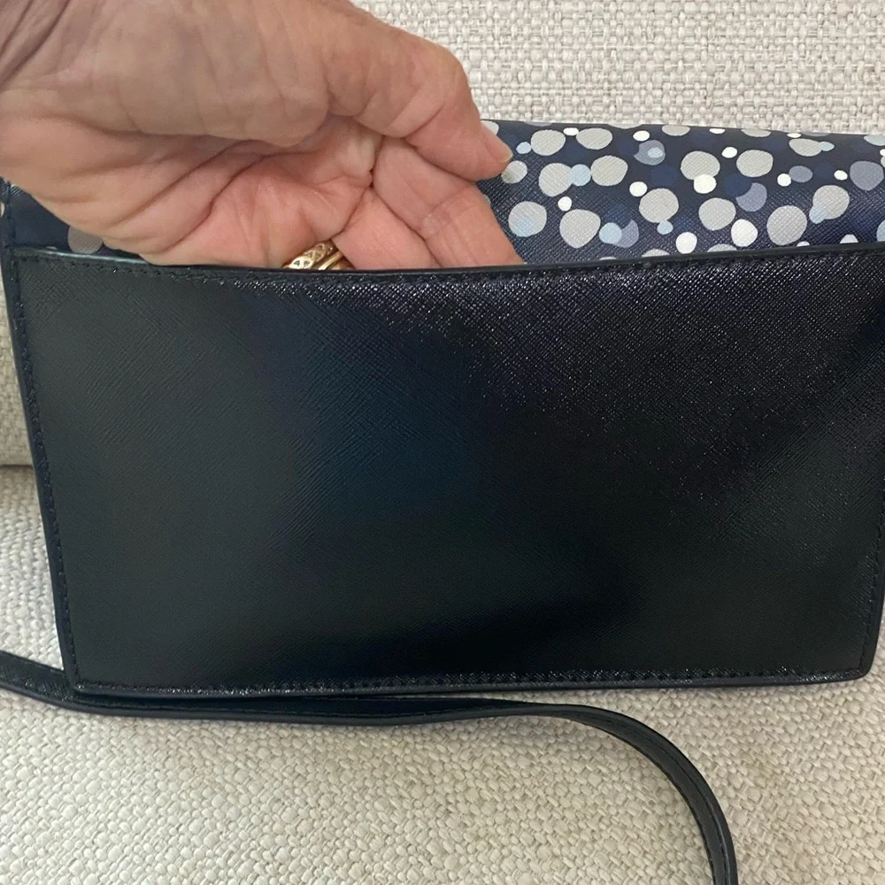Kate Spade Cameron  Black and White Gray & Blue Crossbody Bag - Picture 8 of 16